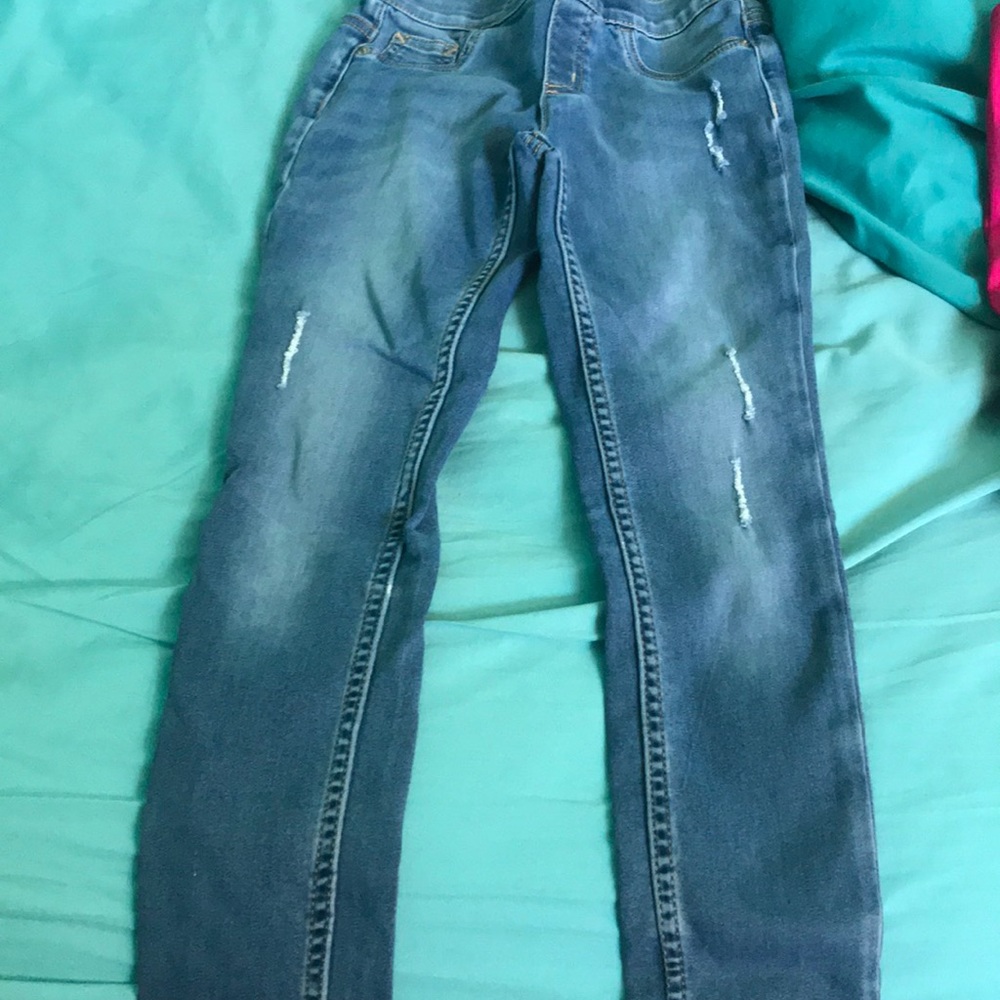 Blue justice jeggings